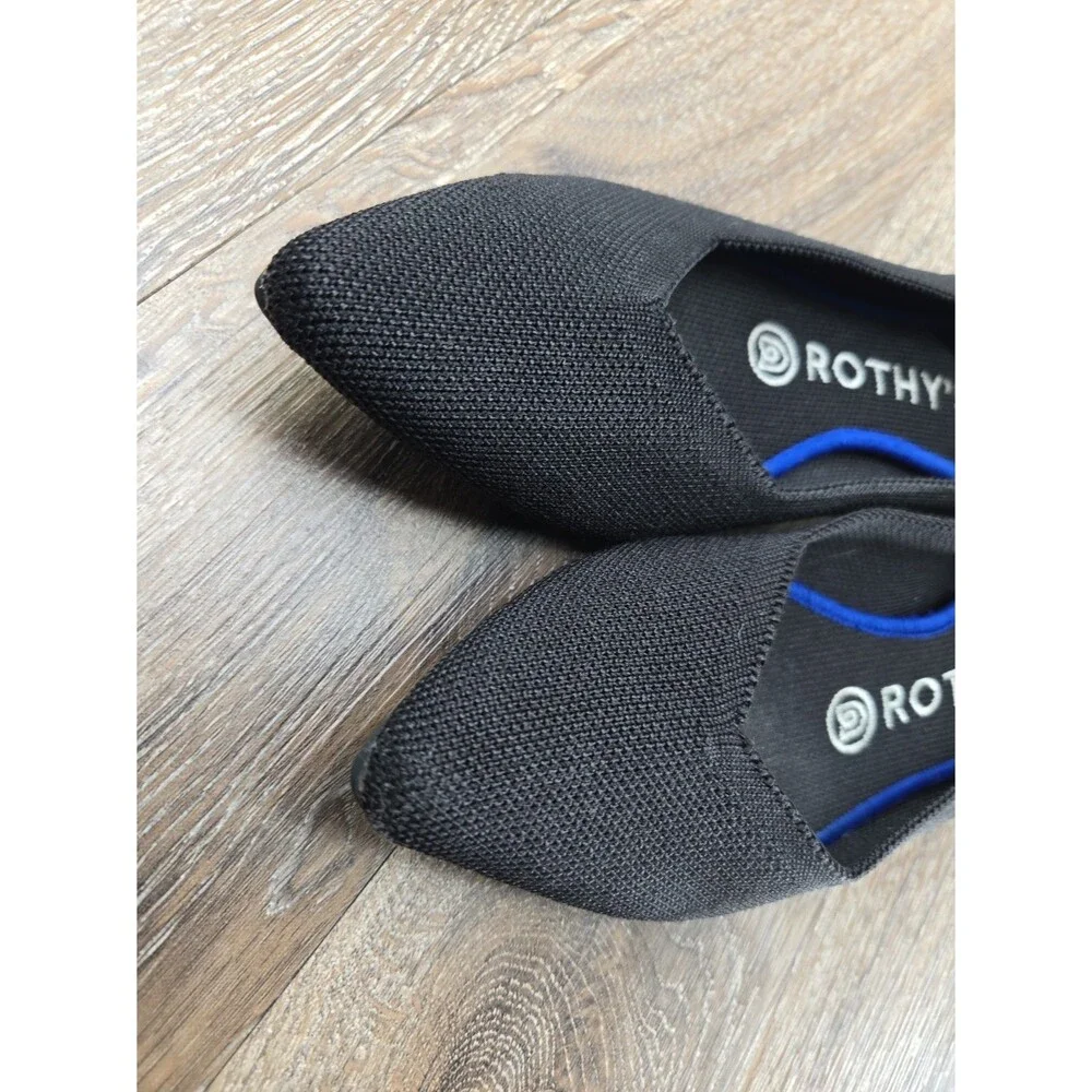 Rothy's The Point Flats Black Ballet Black Women's Size 7